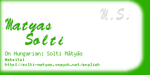 matyas solti business card